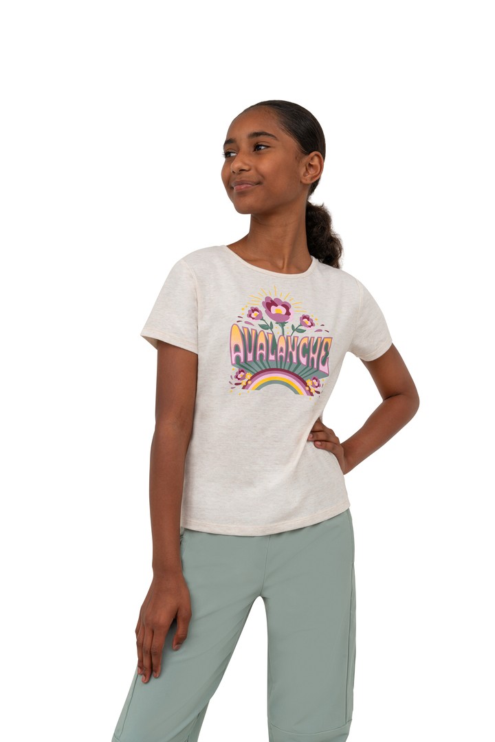 A lifestyle shot of a model wearing Avalanche apparel.